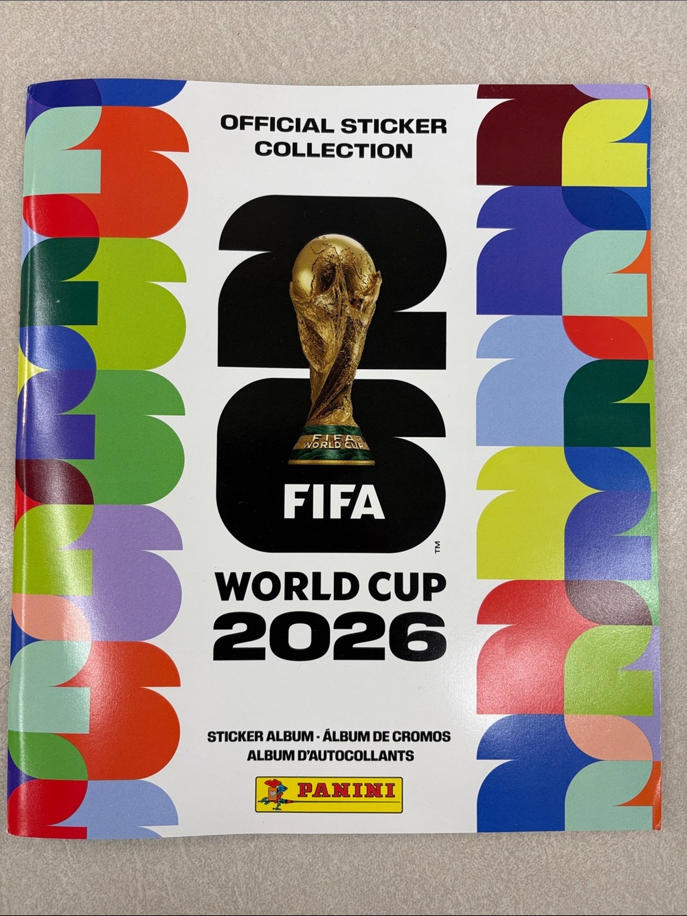 Panini World Cup 2026 Sticker Album — Multicolor Panels on White